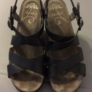 Dansko black strapy sandals